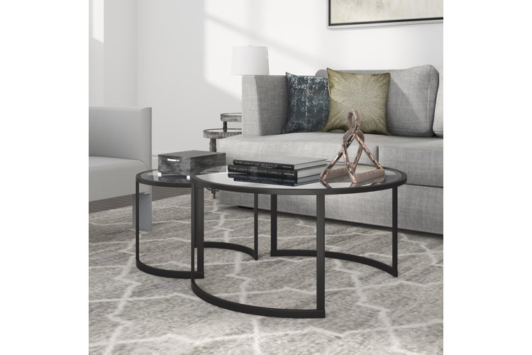 Wayfair glass store coffee table sets